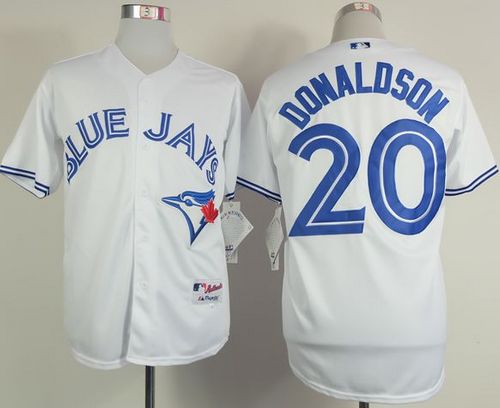 Blue Jays #20 Josh Donaldson White Home Cool Base Stitched MLB Jersey - Click Image to Close